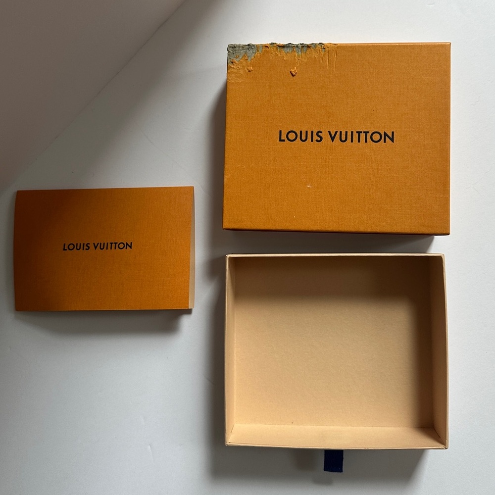 Louis Vuitton Orange Box and Reciept Holder Set